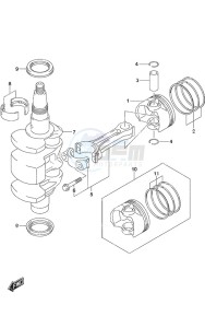 DF 9.9B drawing Crankshaft