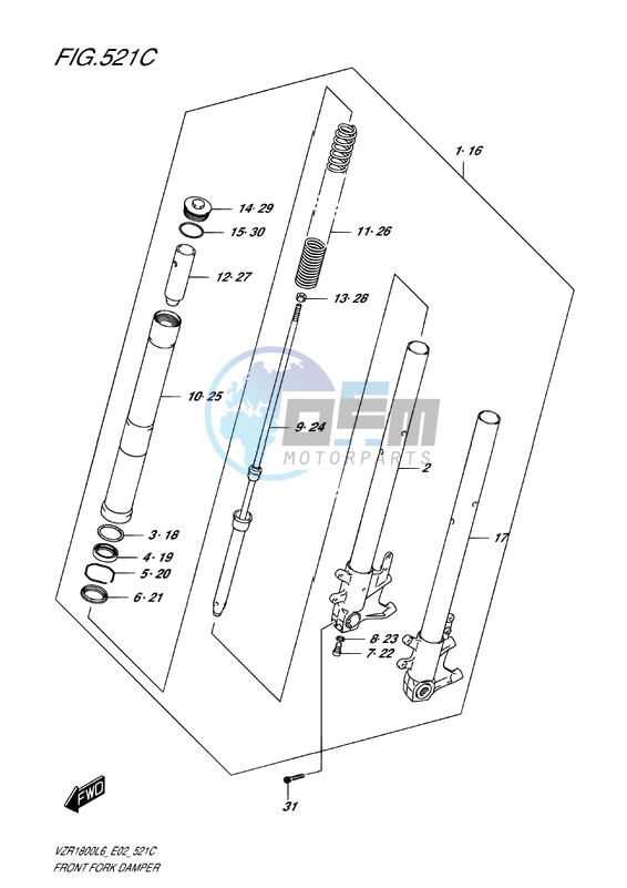 FRONT FORK DAMPER (E19)