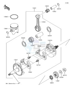 KX85 KX85CJF EU drawing Crankshaft/Piston(s)