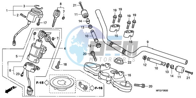 HANDLE PIPE/TOP BRIDGE