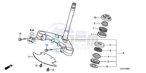 XL125VA EU / CMF - (EU / CMF) drawing STEERING STEM