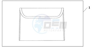 GL18009 France - (F / AB CMF NAV) drawing INNER TRUNK POUCH