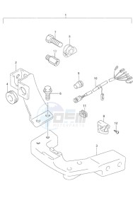 DF 9.9 drawing Remote Control Parts S/N 652501 to 65XXXX