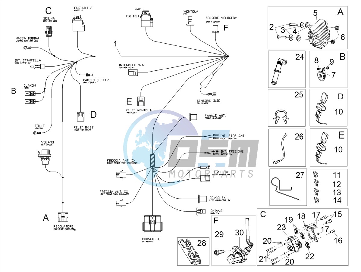 Front electrical system