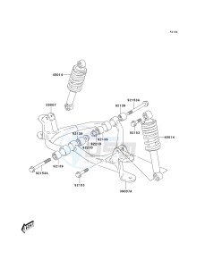 KSF 80 A [KFX80] (A6F) A6F drawing FRONT SUSPENSION