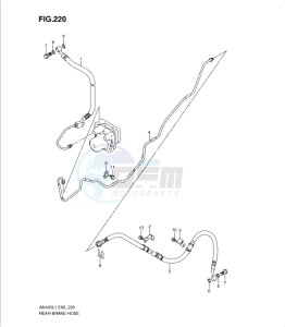 AN400Z drawing REAR BRAKE HOSE (AN400ZAL1 E2)