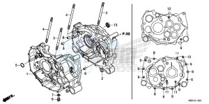 TRX420TM1H Europe Direct - (ED) drawing CRANKCASE (TRX420FE1/FM1/FM2/TE1/TM1)