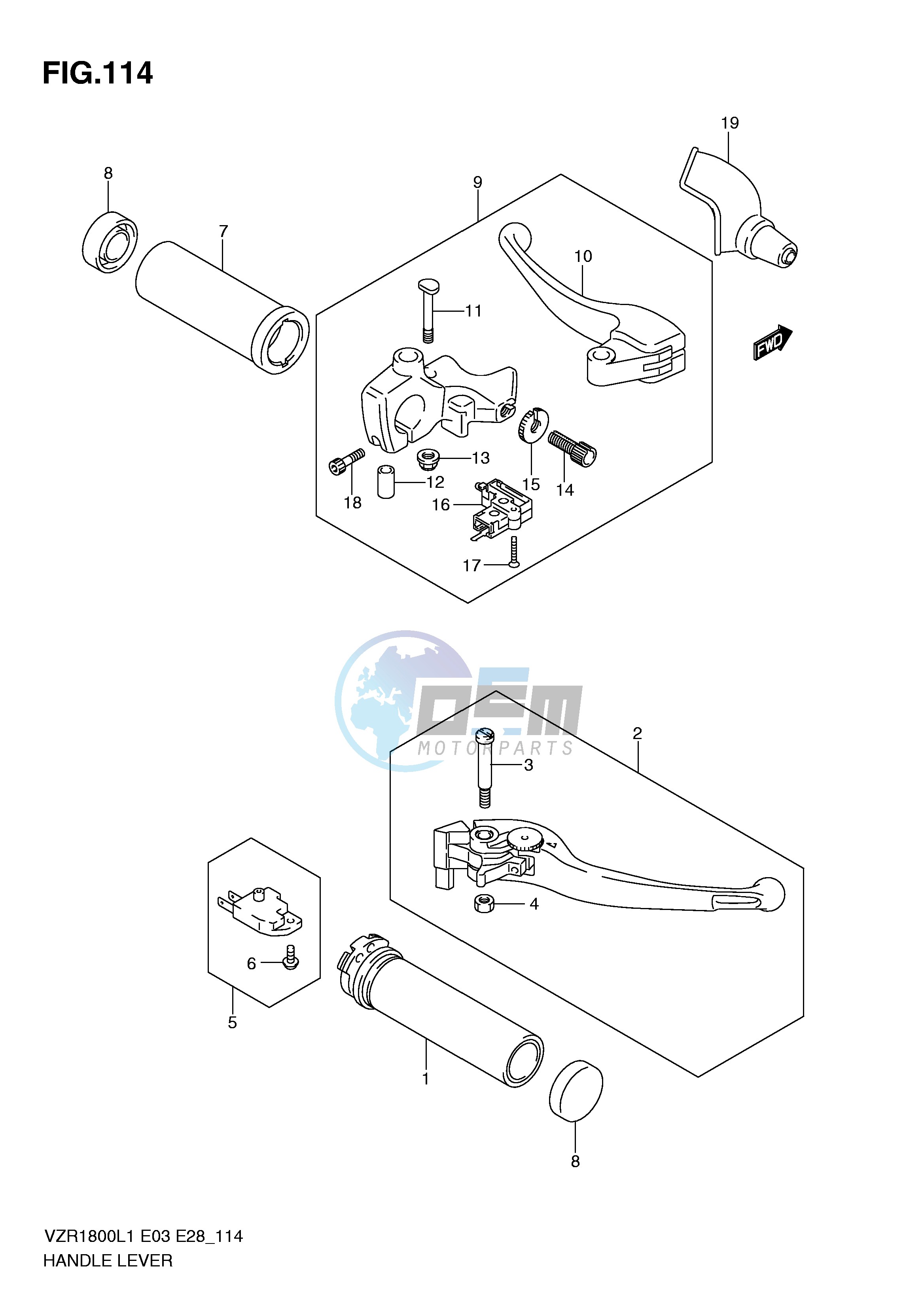 HANDLE LEVER (VZR1800L1 E28)