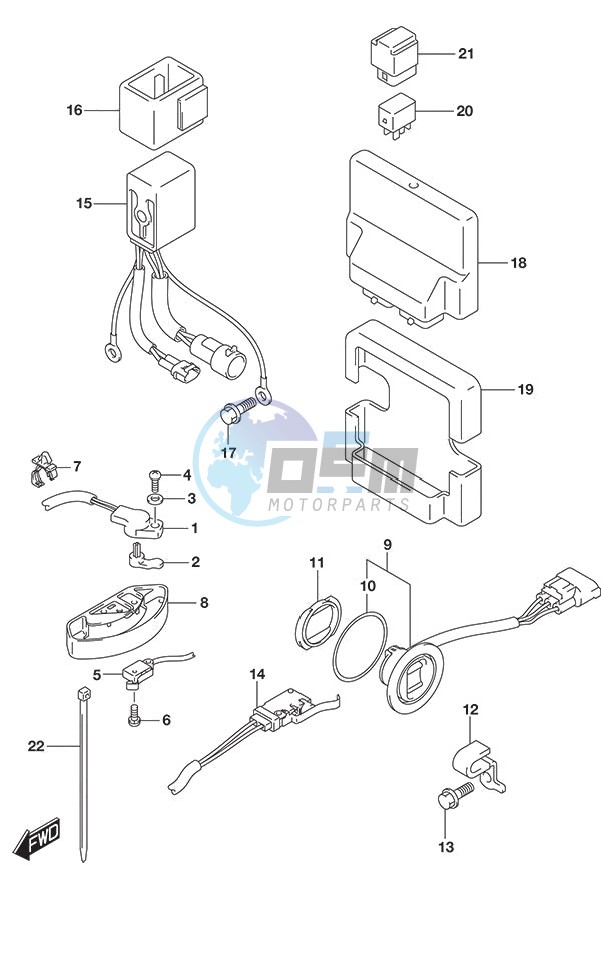 PTT Switch/Engine Control Unit SS Model