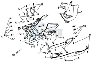 ORBIT II 50 drawing FOOTREST / LOWER COWLING