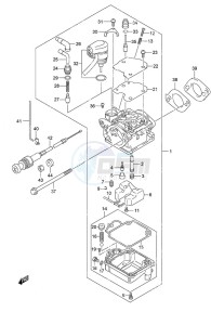 DF 9.9A drawing Carburetor Non-Remote Control