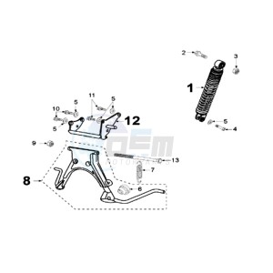 FIGHT LRUL drawing REAR SHOCK AND STAND