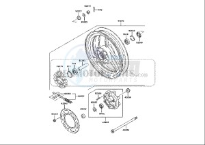 ZZR 250 (EU) drawing REAR WHEEL