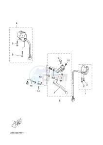 WR125R (22B7 22B7 22B7) drawing HANDLE SWITCH & LEVER