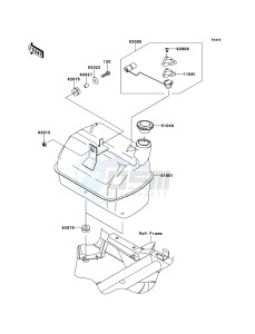 MULE_600 KAF400BEF EU drawing Fuel Tank