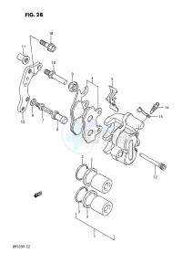 RM125 (E2) drawing FRONT CALIPER (MODEL K L)