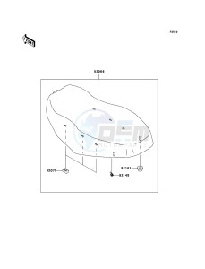 KVF650 4x4 KVF650D7F EU GB drawing Seat