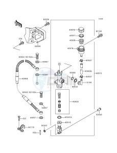 KX 250 K [KX250] (K5) [KX250] drawing REAR MASTER CYLINDER