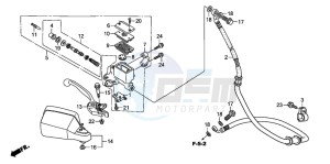 XL1000VA drawing FR. BRAKE MASTER CYLINDER (XL1000VA)