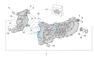 Scarabeo 50 2t e2 (eng. piaggio) drawing Crankcase