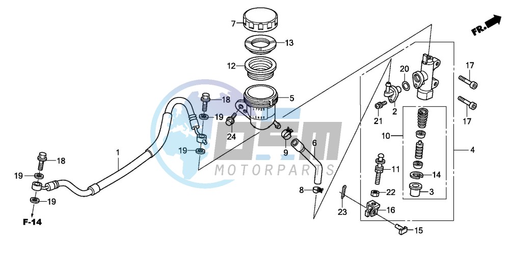 REAR BRAKE MASTER CYLINDER (CBF1000)