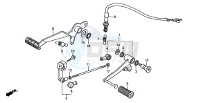 CBF600N drawing BRAKE PEDAL/ CHANGE PEDAL