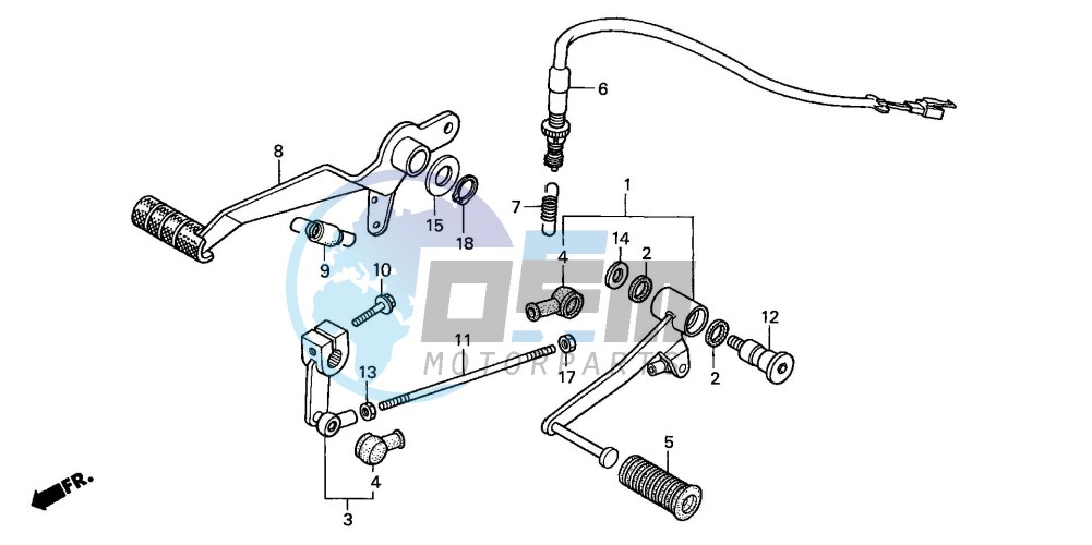 BRAKE PEDAL/ CHANGE PEDAL