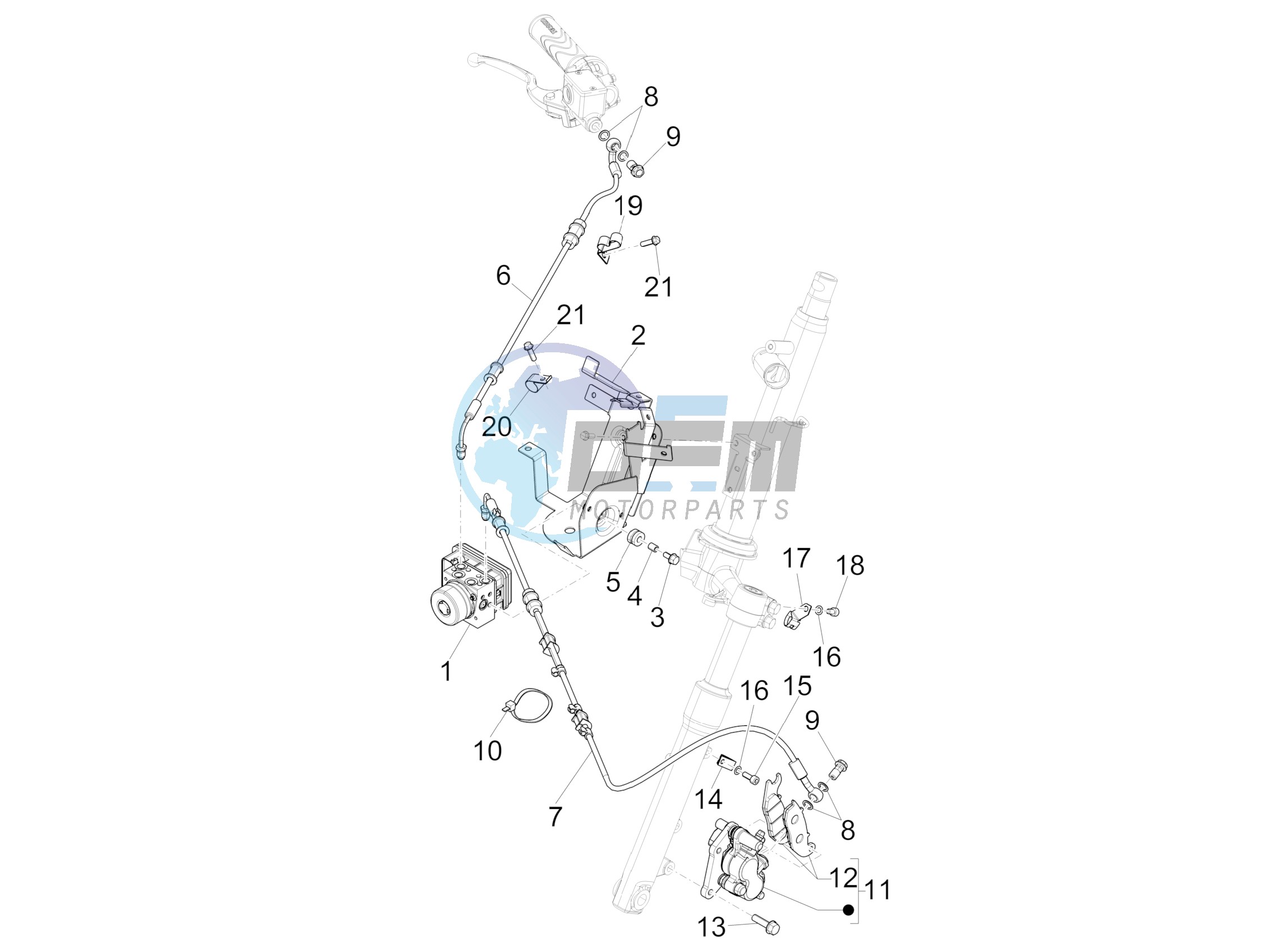 Brakes pipes - Calipers (ABS)