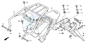 XR125L drawing REAR FENDER