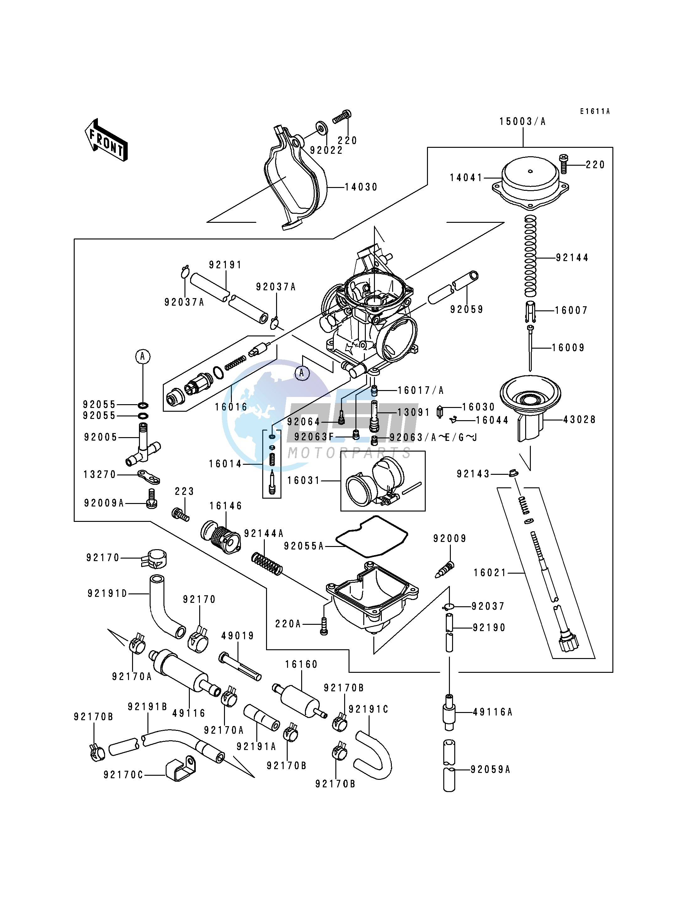 CARBURETOR -- VF400AE520628 - - -