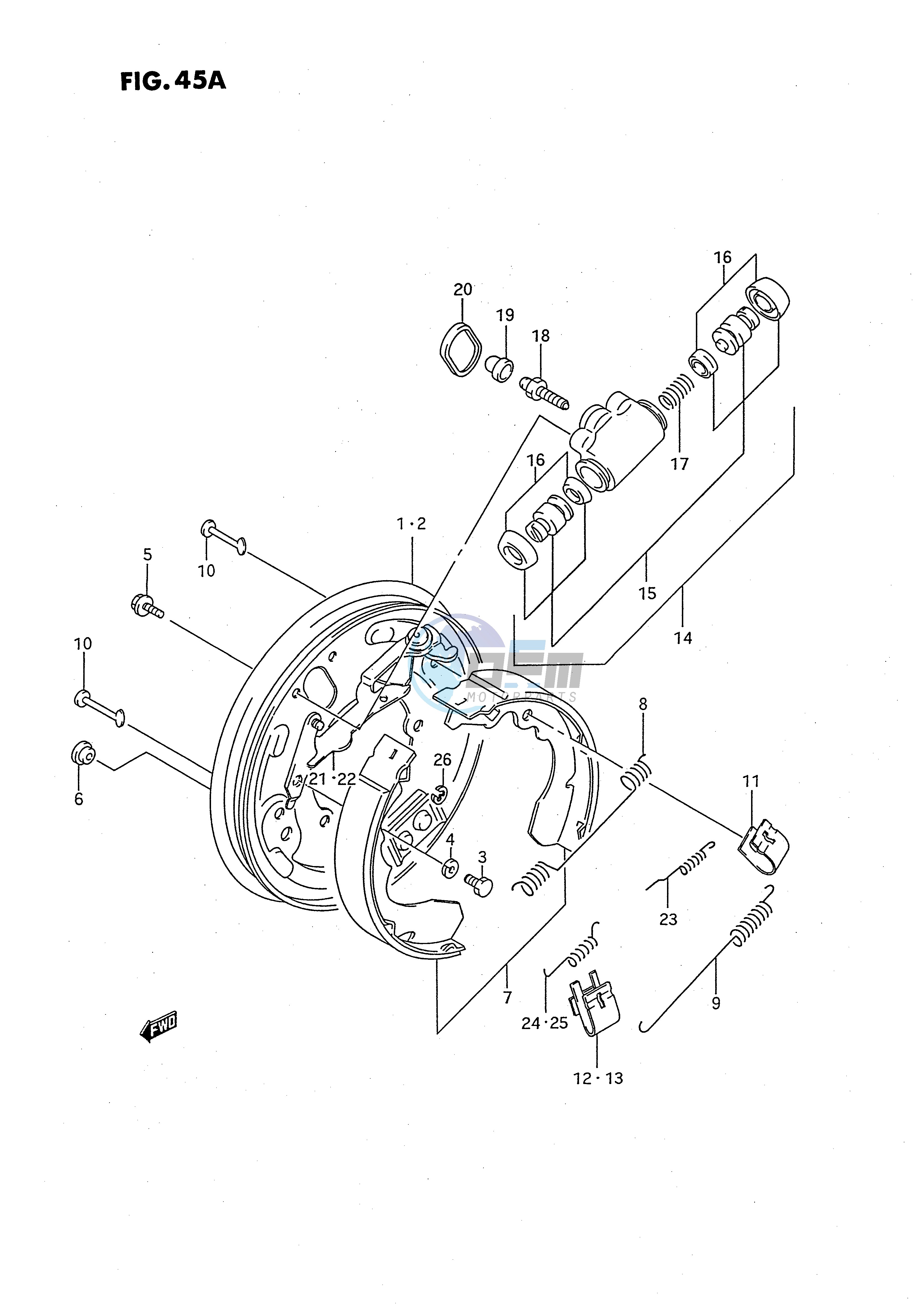 FRONT WHEEL BRAKE (MODEL M N P R S T)