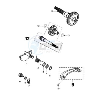 TKR MUB2A BE drawing DRIVE SHAFTS / KICKSTARTER