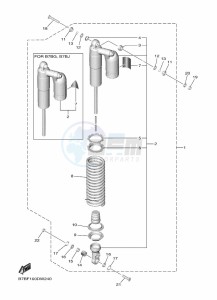 YZ250F (B7BG) drawing REAR SUSPENSION