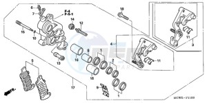 VFR8009 U / MME TWO drawing R. FRONT BRAKE CALIPER