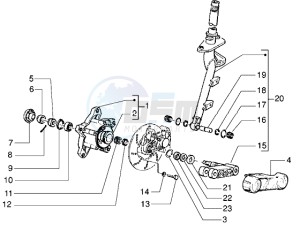 ET4 125 drawing Steering column - Disc brake