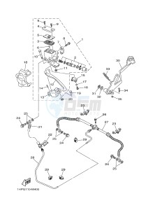 YFM700FWAD YFM7FGPSED GRIZZLY 700 EPS SPECIAL EDITION (1HPV 1HPX) drawing REAR MASTER CYLINDER