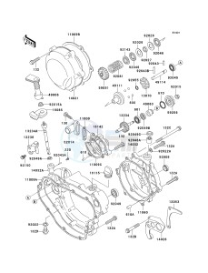 KDX 200 H (H10-H11) drawing ENGINE COVER-- S- -