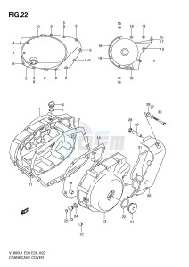 VL800 (E3-E28) VOLUSIA drawing CRANKCASE COVER