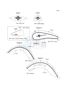 VN 2000 J [VULCAN 2000 CLASSIC LT] (8F-9F) J8F drawing DECALS-- BLUE_SILVER- --- J8F- -