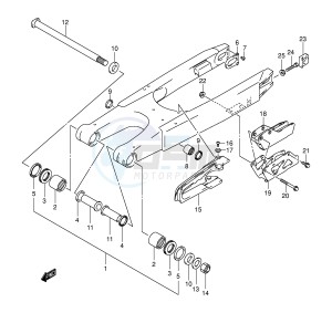 RM250 (E3-E28) drawing REAR SWINGING ARM (MODEL K1 K2 K3)