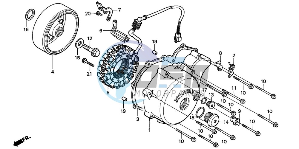 LEFT CRANKCASE COVER/ GENERATOR