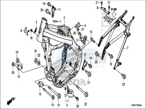 CRF250RH Europe Direct - (ED) drawing FRAME BODY