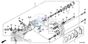 TRX420FA5F TRX420F Europe Direct - (ED) drawing REAR BRAKE CALIPER