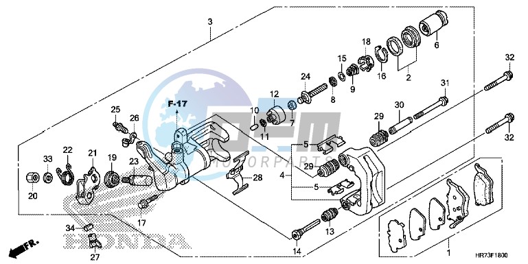 REAR BRAKE CALIPER