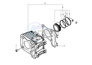 Fly 4T 50 drawing Cylinder - Piston