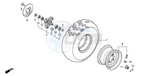 TRX400EX SPORTRAX 400 EX drawing FRONT WHEEL