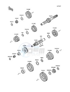 VN 1500 A [VULCAN 88] (A6-A9) [VULCAN 88] drawing TRANSMISSION