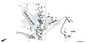 CB1100CAH UK - (E) drawing FR. BRAKE MASTER CYLINDER