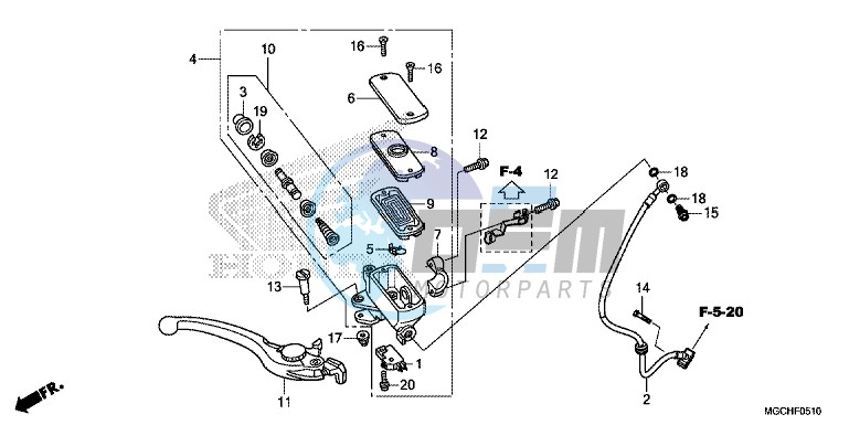 FR. BRAKE MASTER CYLINDER