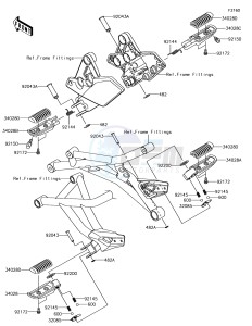 VERSYS 1000 KLZ1000BHF XX (EU ME A(FRICA) drawing Footrests